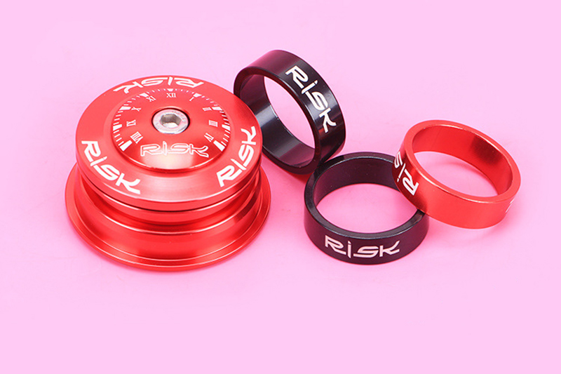 Espaçadores para haste de garfo e arruela de bicicleta, 4 unidades, 5mm mtb, liga de alumínio, headset, arruela, guiador, diy peças para 28.6mm