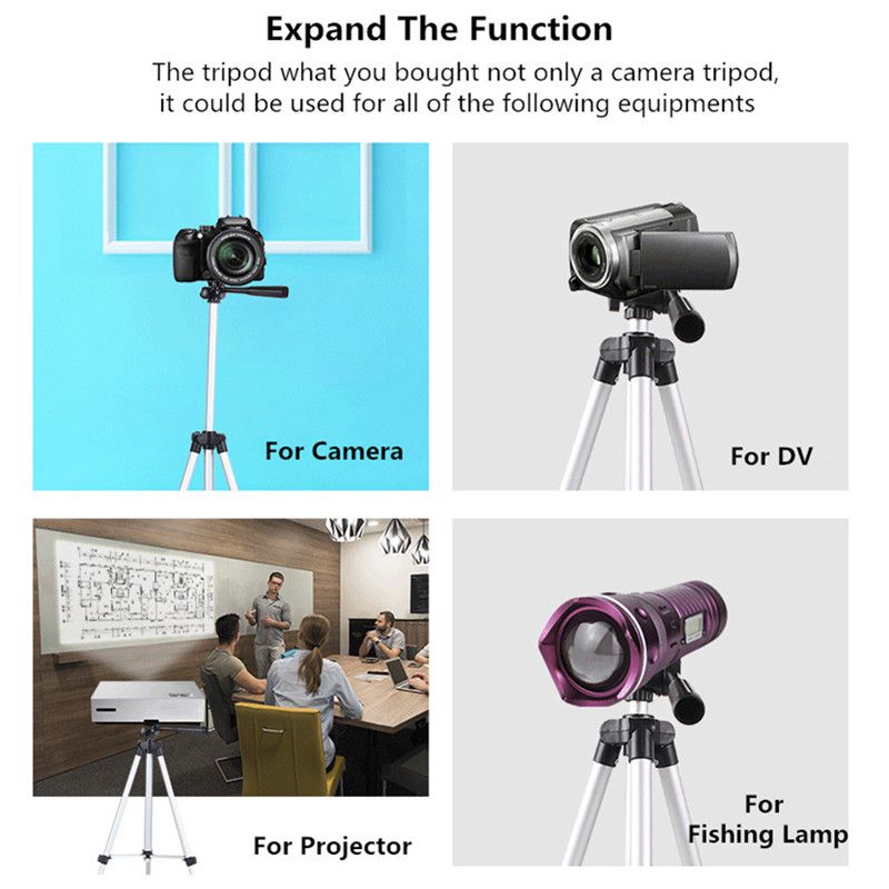 Letvægts mini mini stativ 4 sektioner universal kamera stativ fotostativ