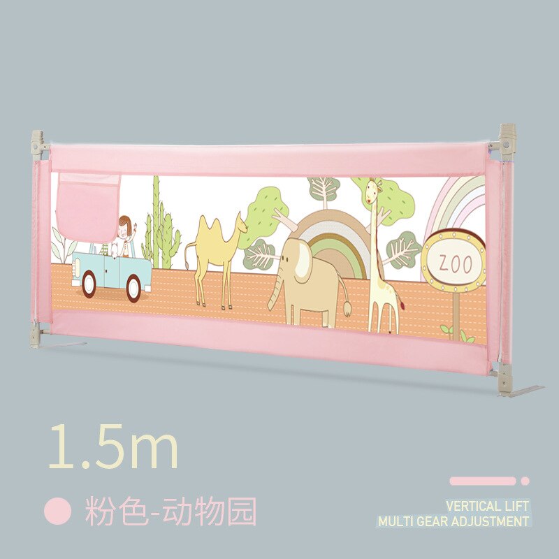 Baby Bed Fence Home Kids playpen Safety Gate Products child Care Barrier for beds Crib Rails Security Fencing Children Guardrail: 1.5M Pink