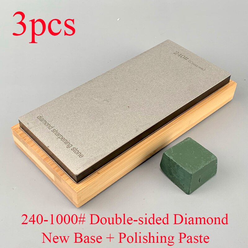 600 2000# Sharpening Stone Double-sided Diamond Plate Whetstone Set Sharpen Grinder Knife sharpener Polishing Paste: 240-1000