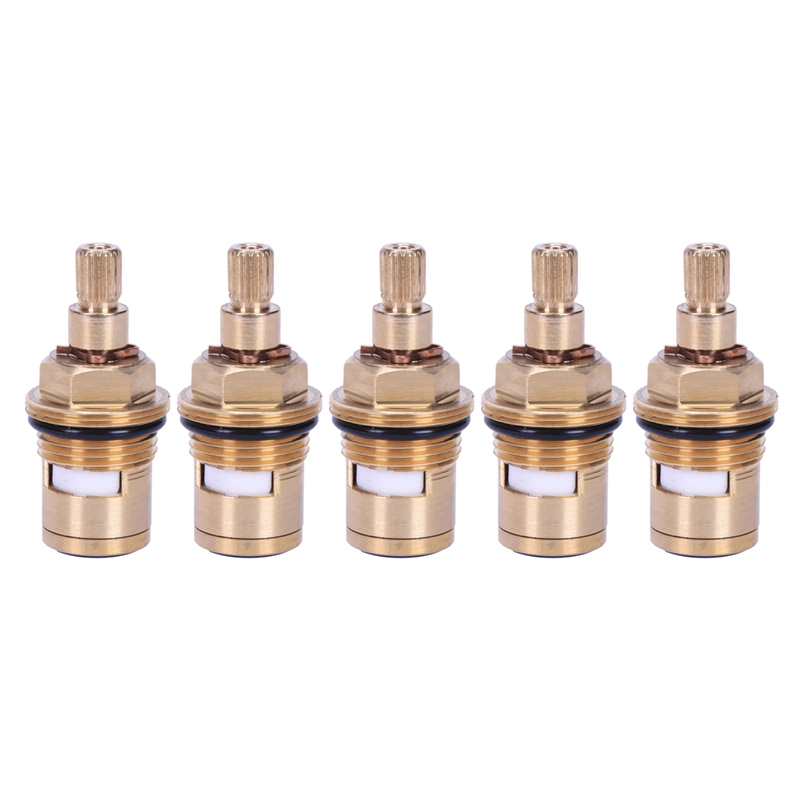 5 Pcs Replacement Brass Ceramic Disc Tap Valve Insert Gland Cartridge Quarter Turn