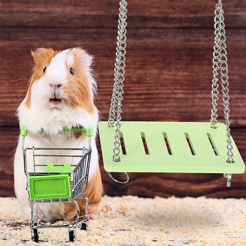 Hamster Play Toys Rainbow Bridge Seesaw Swing Climb Boredom Breaker Small Animal Activity Toy DIY Hamster Cage Accessories