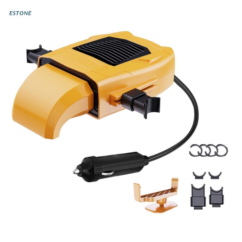 12V 5W Car Electric Heater Winter Fan Defogger Demister Defroster Heater Rotatable Electric Heater: B