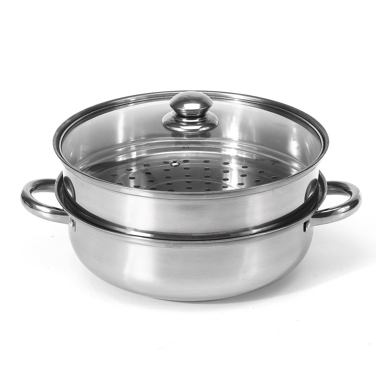 Steamer Pot Cooker Double-Boiler Soup Pot Steamer Utensil Double Bottom Noodle Pot Large Capacity