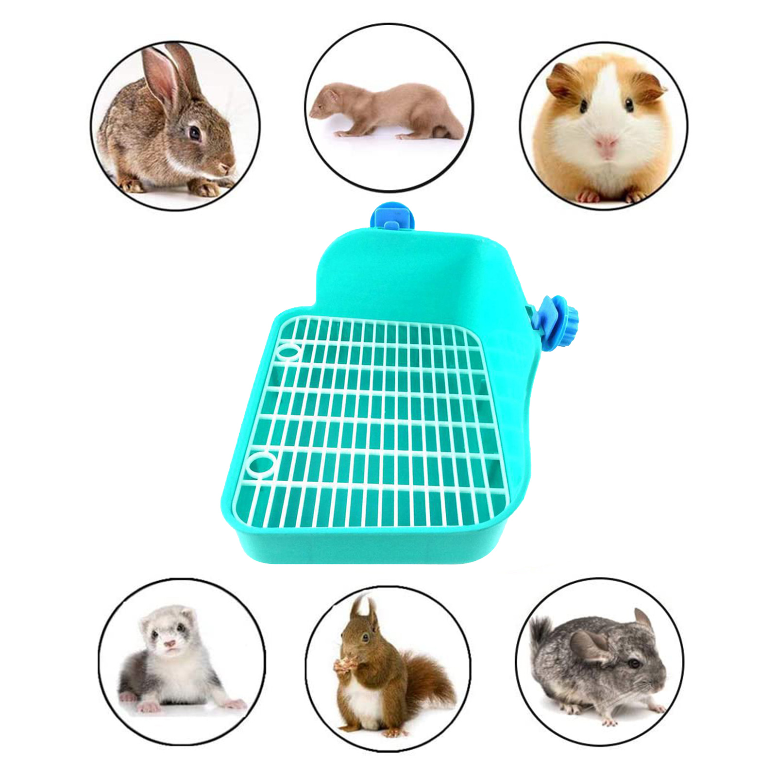 Boîte de toilette en forme de lapin pour adulte, plateau d&#39;angle, bac à litière, Cage pour animaux de compagnie