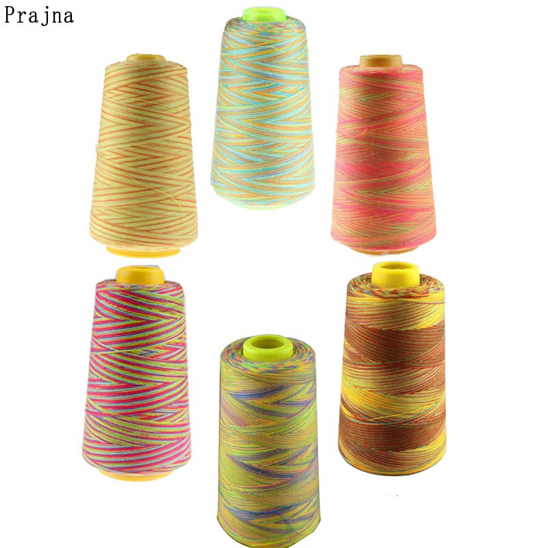 Prajna Rolle Regenbogen Nähen Themen Textil Garn Gewebt Stickerei Linie Nähen Zubehör Nähen Maschine Farbige Gewinde
