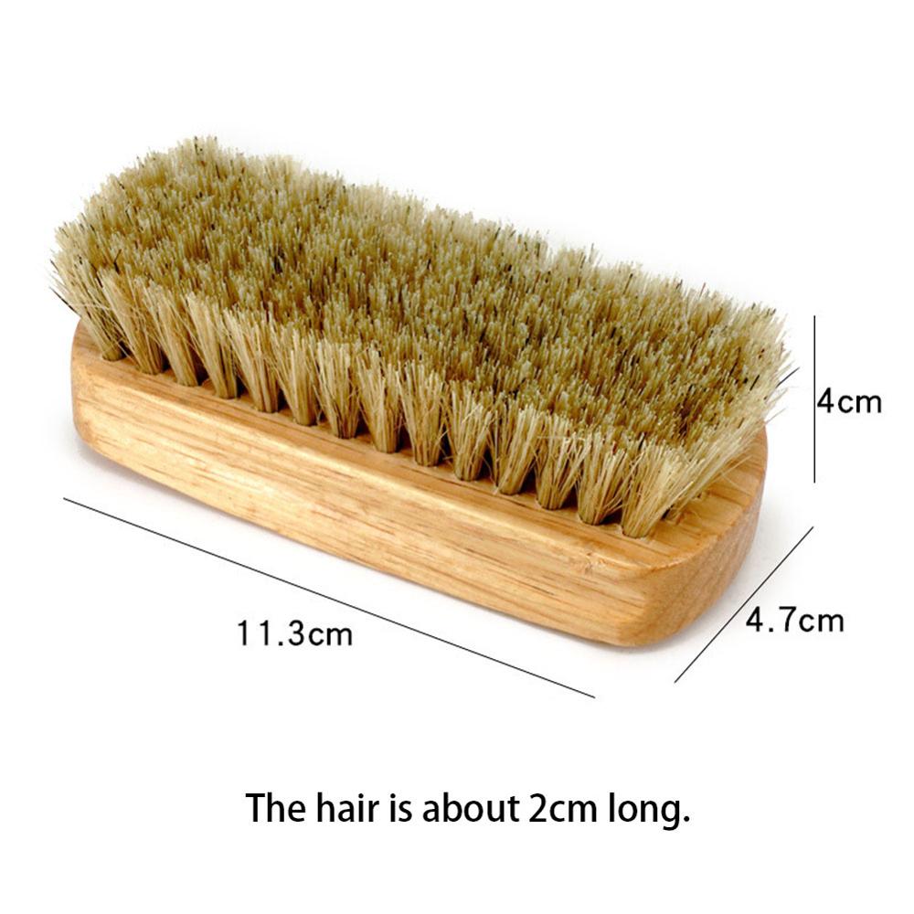Cepillo limpiador de Cerdas de cerdo, herramientas y accesorios de limpieza para el hogar, con mango de madera, aleatorio