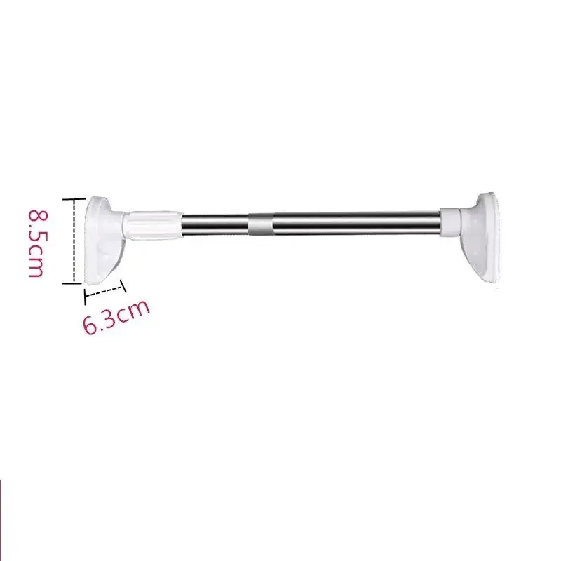 【Adjustable 】The inner rod has a spiral . The length of the white shower curtain rod is controlled by the knob and can be: green