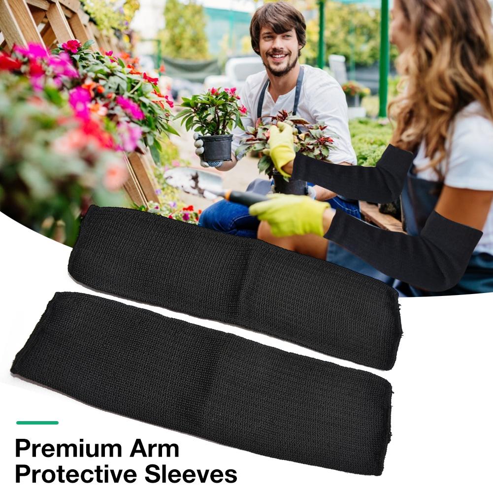 1 Pair Arm Protective Sleeves Kevlar Cut Resistant Heat Resistant Sleeves Anti Abrasion Safety Armband for Garden Kitchen Work