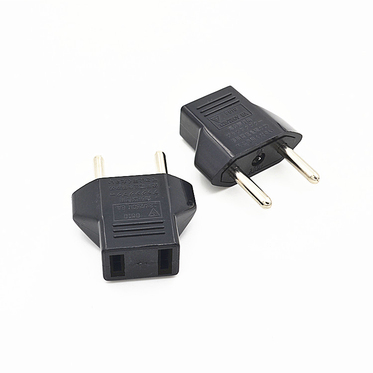 2 pcs/lot EU To China Plug Adapter Socket Plug Converter Travel Electrical Power Adapter Socket EU To US 2P Plug