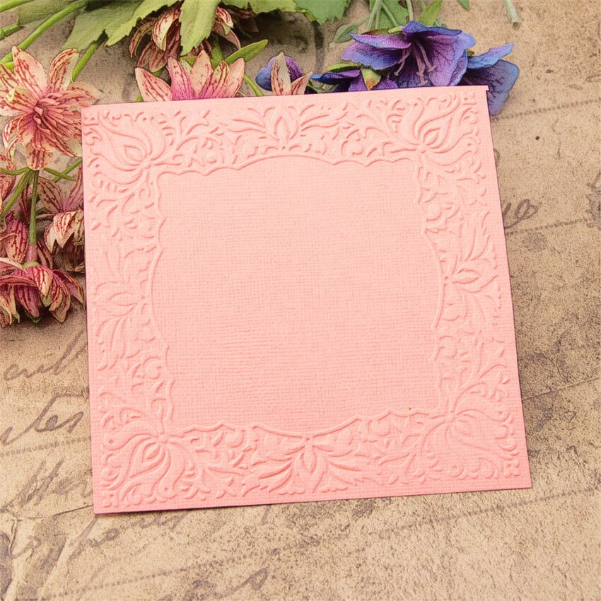 plastic Square craft card making paper card album wedding decoration clip Embossing folders