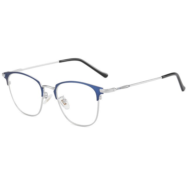 Glasses Optical Frame Photochromic Eyeglasses Eyeglasses Men's Myopia Glasses Eyewear Glasses Frame For Men Women: blue silver