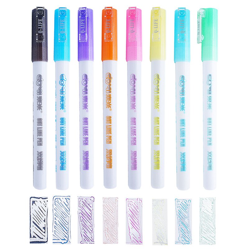 Stylo Fluorescent Double ligne coloré | Marqueur Fluorescent, stylo à main multicolore d'étudiant pour affiche d'école