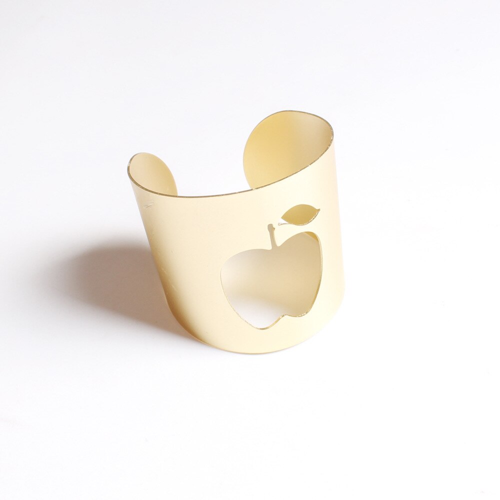 12/Pcs Apple Vorm Servet Gesp Servet Ring Papier Handdoek Ring: Light gold