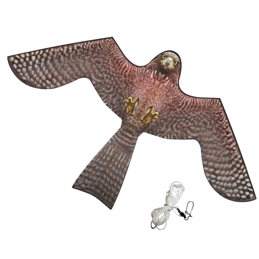 HAWK BIRD SCARER KITE w/ LINE and SWIVEL farm agricultural crops allotment