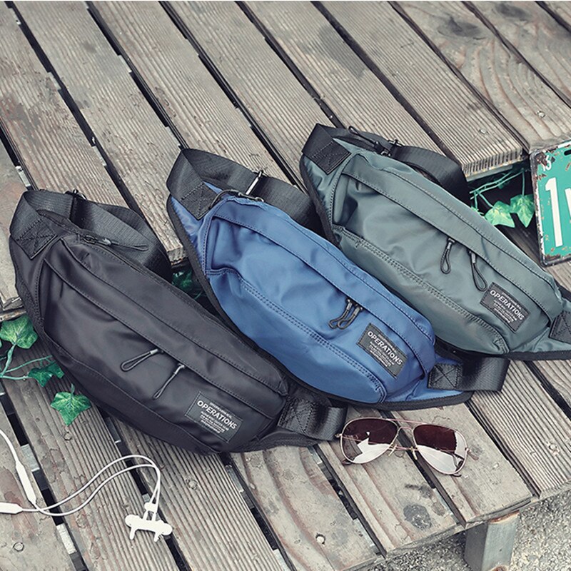 Bolsa de cintura masculina oxford, à prova d&#39;água, casual, de peito, moda, hip hop, cinto, bolsa de ombro para viagem ao ar livre