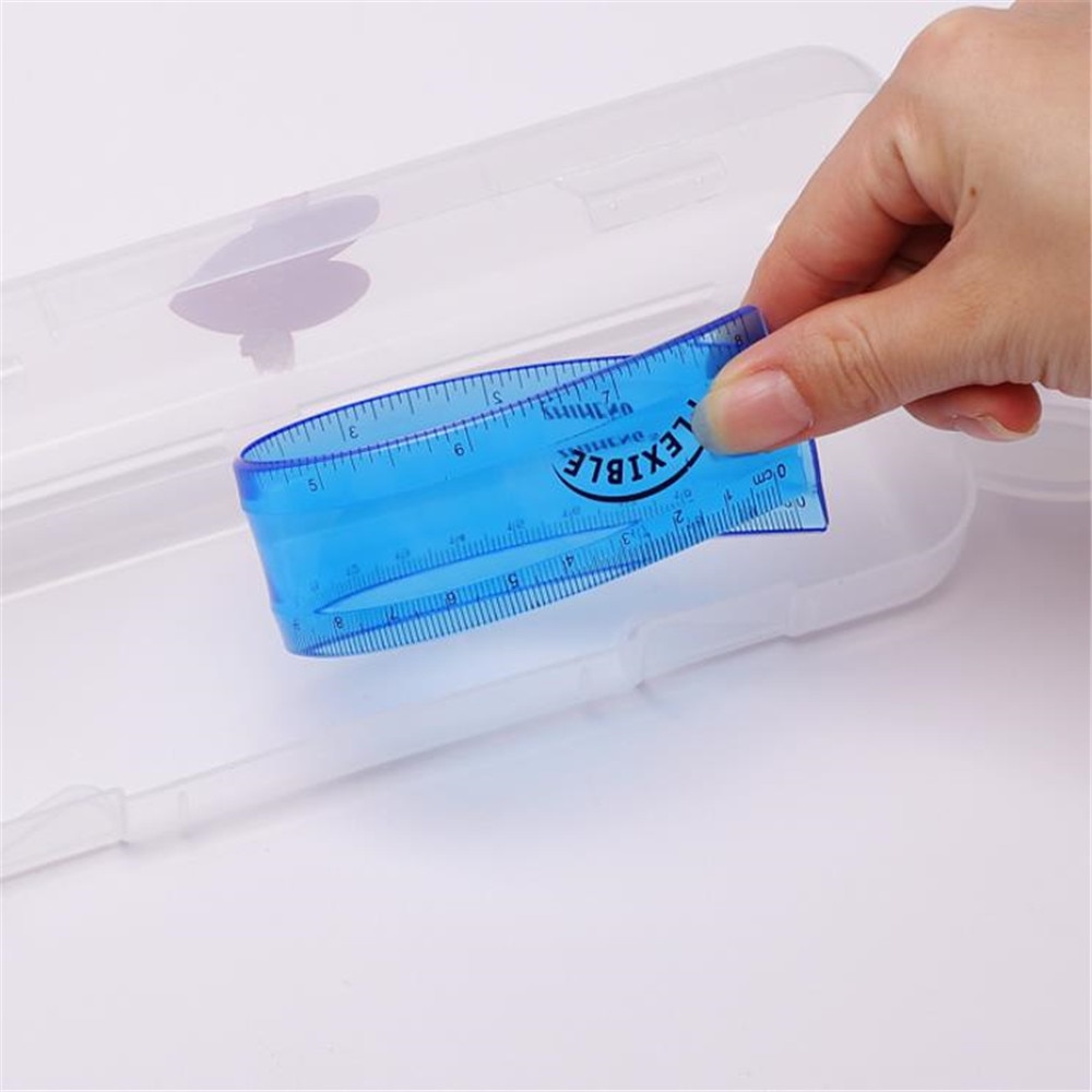 Soft Straight Ruler Students Measurement Ruler Curling Folder Straight Ruler 15/20cm 1PC Color Random