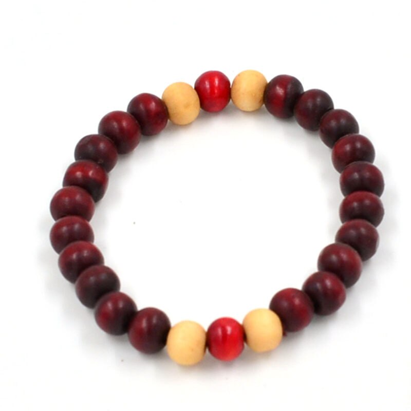 Pulsera de cuentas budistas de sándalo, 8mm, Buda para meditar y rezar, brazalete con cuentas artesanal, joyería de madera: Type 2