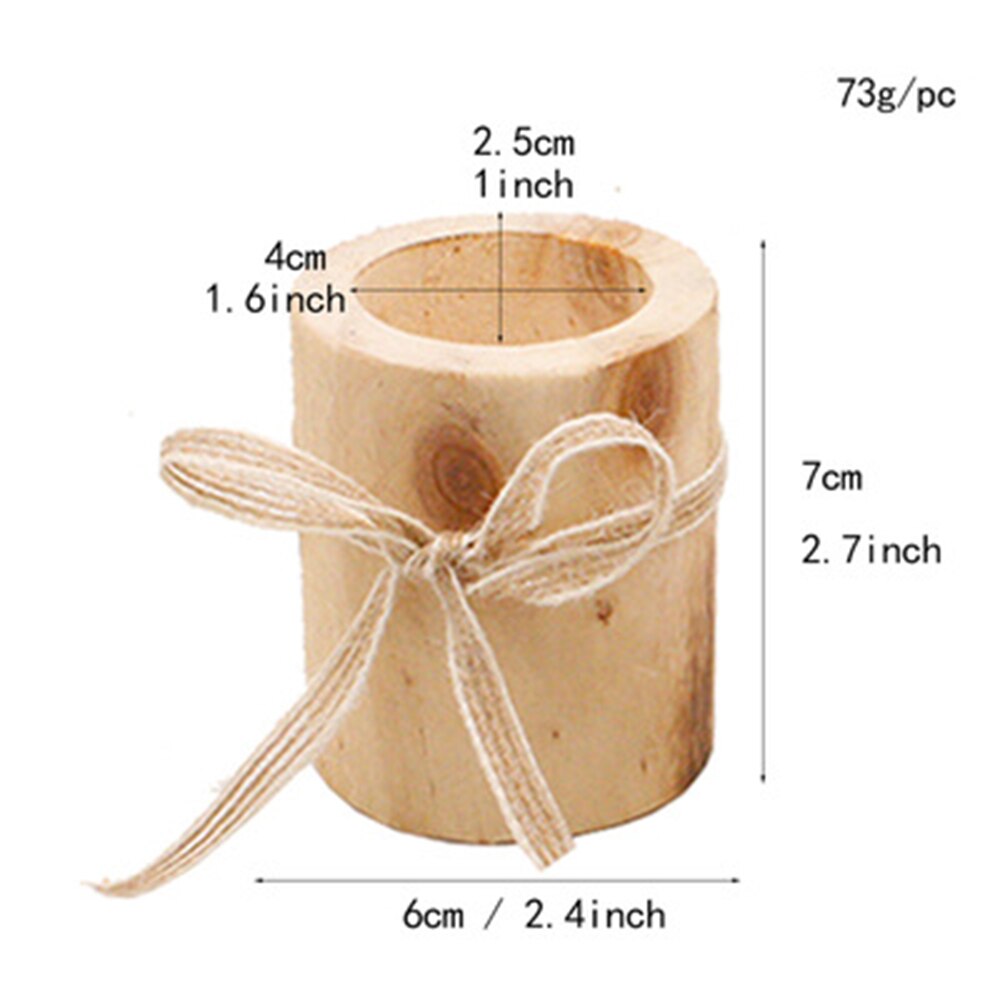 3pcs/pack 2.5cm Rustic Wedding Centerpieces Wood Candlestick for Wedding Table Decoration Natural Wood Candle Holder Stand: 8