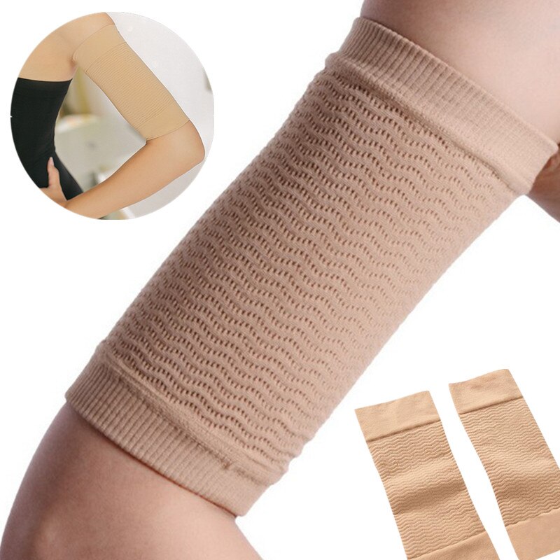 Bande pour amincissement des bras pour femme,ceinture d'enveloppement, cellulite minceur, outil de lifting, 2 pièces,: Nude arm belt