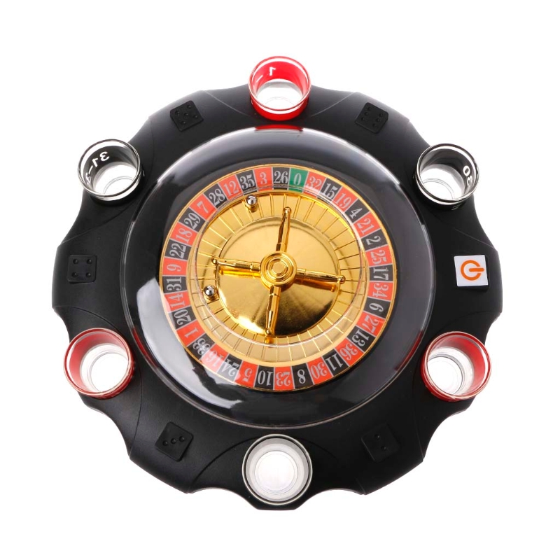 Jeu de boisson électrique, Roulette, fête pour adultes, Style Casino, 6 verres,