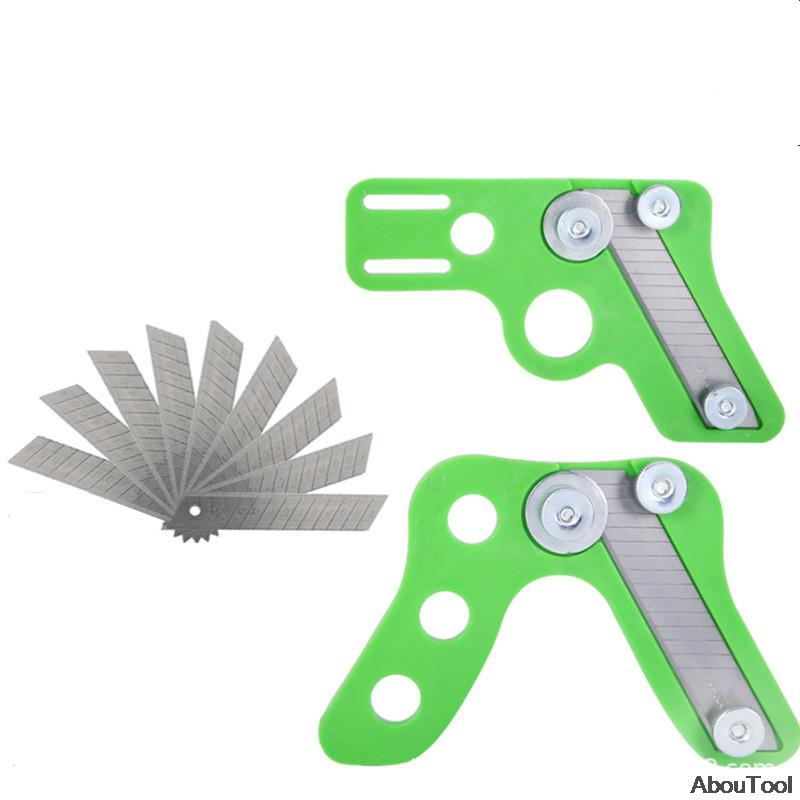 Edge Strip Trimming Knife Manual Paint-Free Board Sealing Thickened Scraping Knife PVC Scraping Edge Artifact Woodworking Head: one set with 10pcs