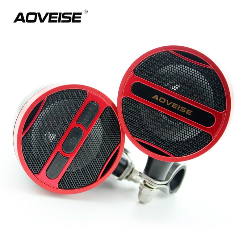 Waterproof Moto MP3 Player Alarm System Amplifier 12V Bluetooth Music Player FM Radio Plating/Frosted Stereo Motorcycle Speaker