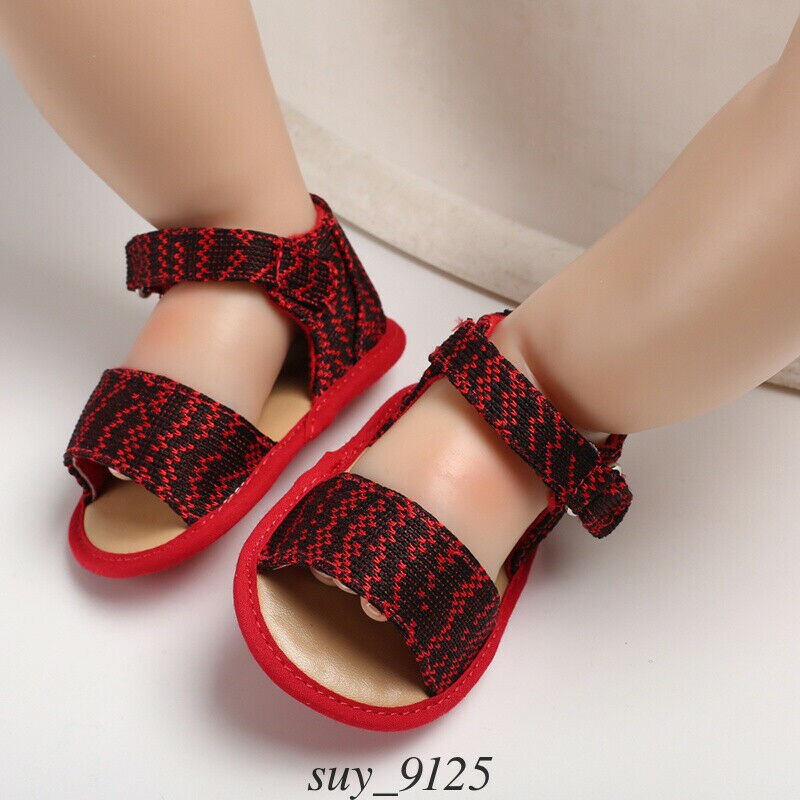 Newborn Kids Baby Girl Soft Sole Sandal Shoes Print Flat With Heel Summer Casual Shoes 2 Colors