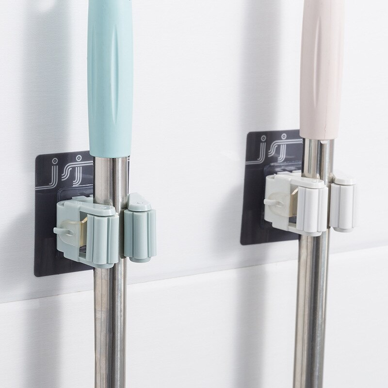 Vægmoppekrog hængestativ stærk sugebørste kostebøjle opbevaringsstativ hjemme badeværelse krogholder brusekrog