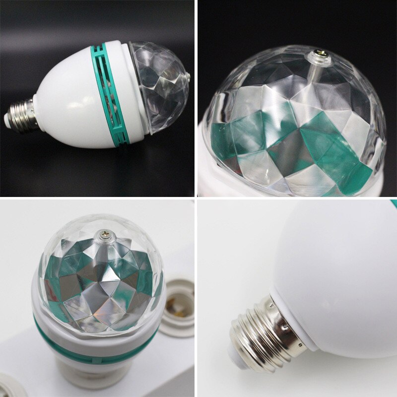Bunte Auto rotierend Bühne Disko Licht E27B27 3W RGB LED Lampe Party Licht Birne Für Heimat Dekor Beleuchtung