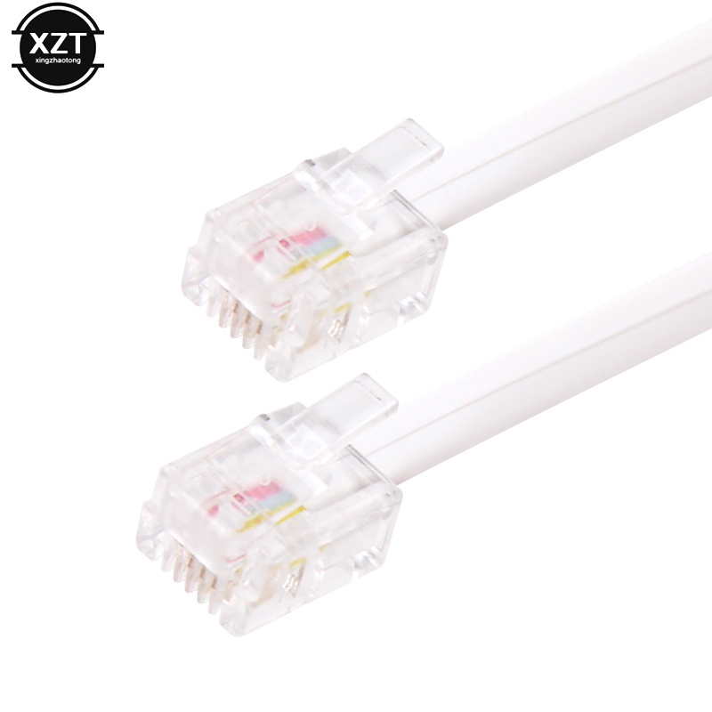 3/6/9/12/15/30M RJ11 64C Telephone Extension Cable Telephone Cable Two Core Telephone Cable Finished phone line