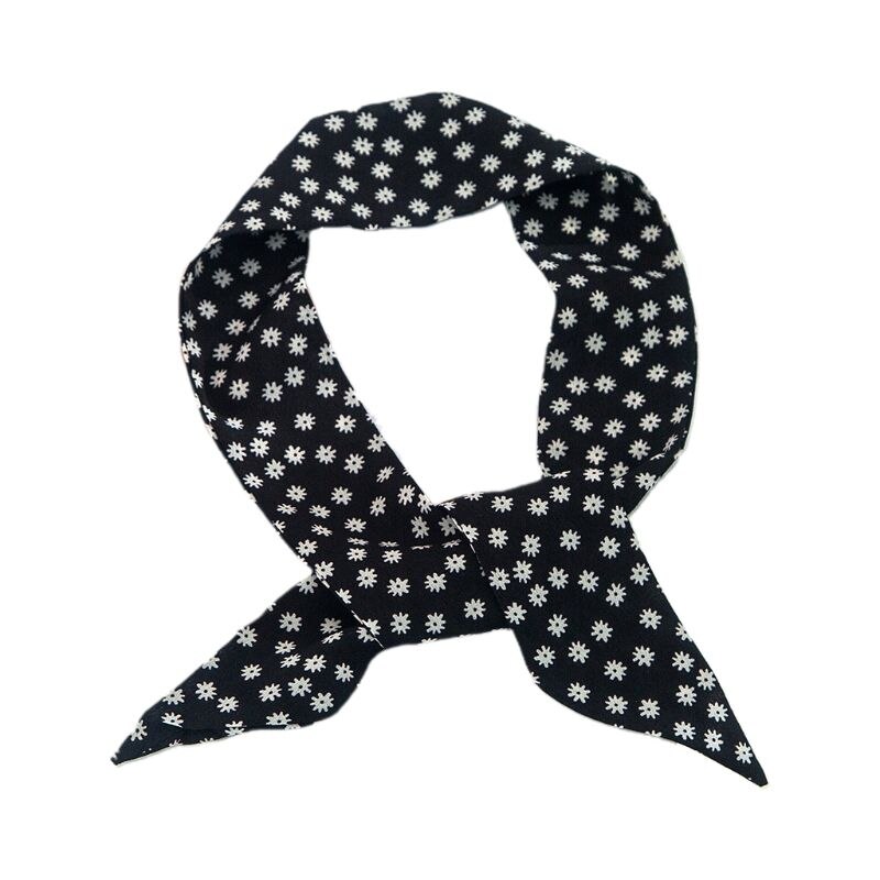 Las mujeres de Skinny pañuelo adorable Margarita Floral bolso pañuelo con lazo diadema 517D: 2