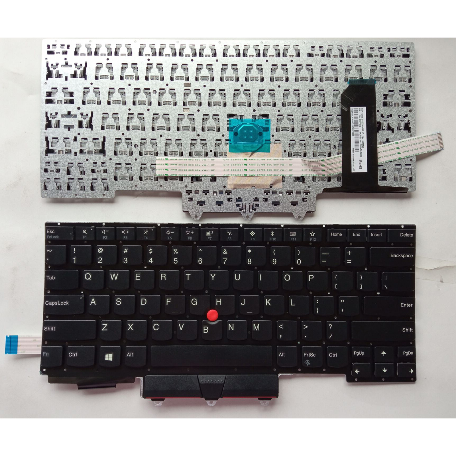 US Layout Keyboard for LENOVO IBM Thinkpad E14 GEN 1 20T6 20T7 20RA 20RB 20TA 20TB,P/N:V185920DK1 V185920BK1 PK131D53B26: WHITE