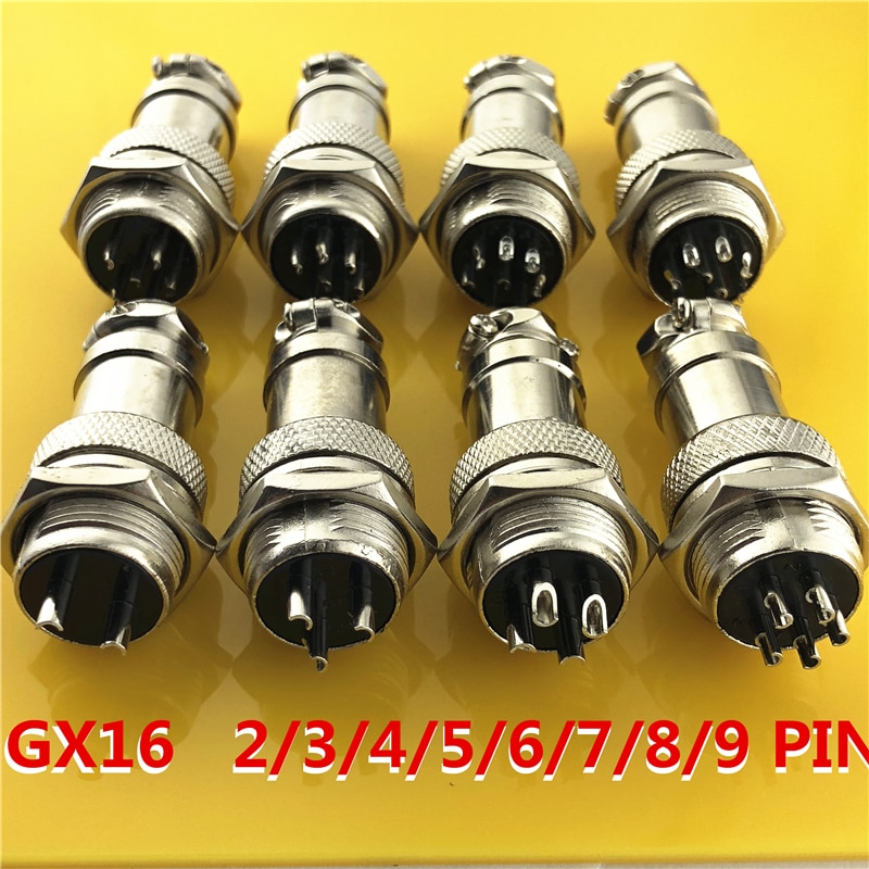 1 set GX16 2/3/4/5/6/7/8/9 Pin Male & vrouwelijke 16mm Draad Panel Ronde Connector Deksel Cap L70-78 Luchtvaart Connector Socket Plug