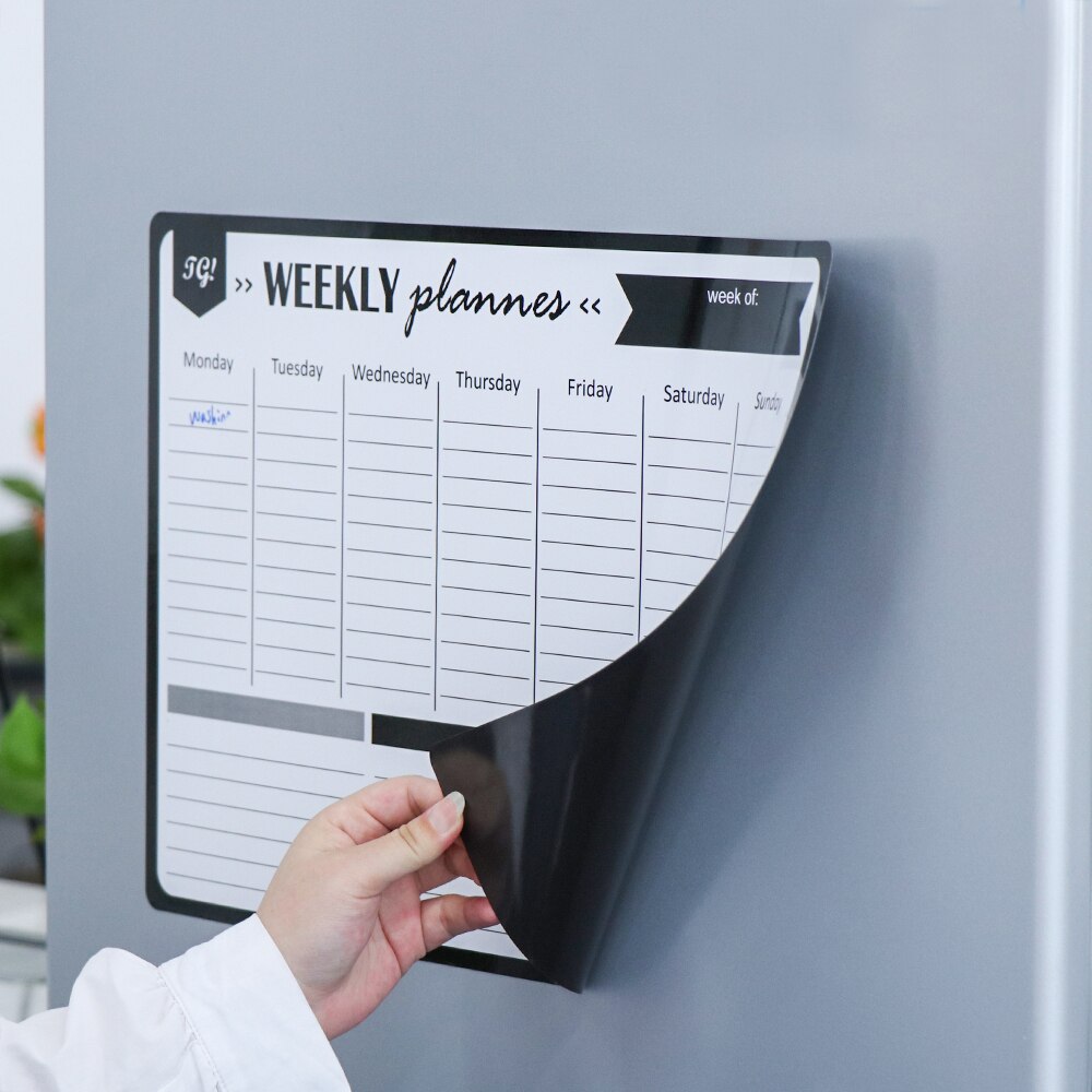Magnetic Monthly Weekly Planner Calendar Table Dry Erase Calendar Whiteboard Schedules Fridge Sticker Daily Agenda Message Board