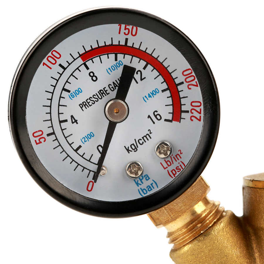 DN25/DN20/DN15 Brass Adjustable Water Pressure Regulator Reducer Maintain Valves Regulator Valves Welding Pressure Gauge Meter