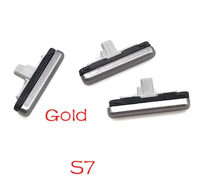20pcs/lot Volume Up Down + Power On Off Button Side Key For Samsung S3 S7 Edge J5 J7 J510 J710 /J5 J7 J730 Side Button: S7 Gold