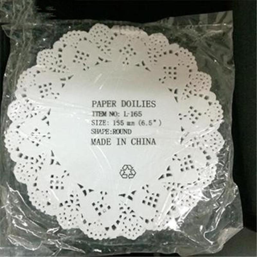 80 stk/lot vintage serviett romantisk uthult blondepapir doilies kakeholder håndverkspapir til bryllupsdekorasjon: 165mm