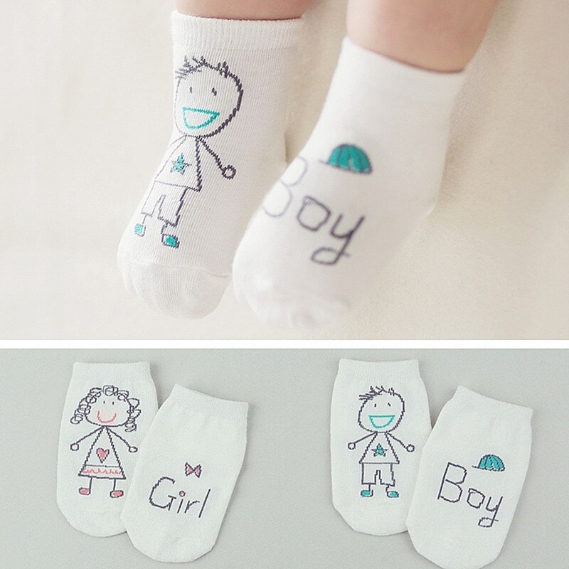 Baby Katoenen Sokken Herfst En Winter Jongen Meisje Cartoon Sokken Comfortabele En Warme Zachte En Ademend Effen Kleur Warme Sokken