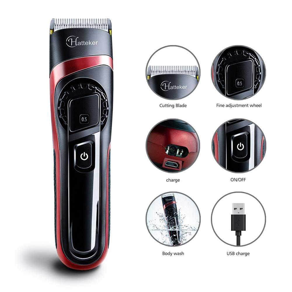 Cortapelos inalámbrico para hombres, maquinilla eléctrica para cortar el pelo, Barba, cortadora de pelo eléctrica a prueba de agua, kit