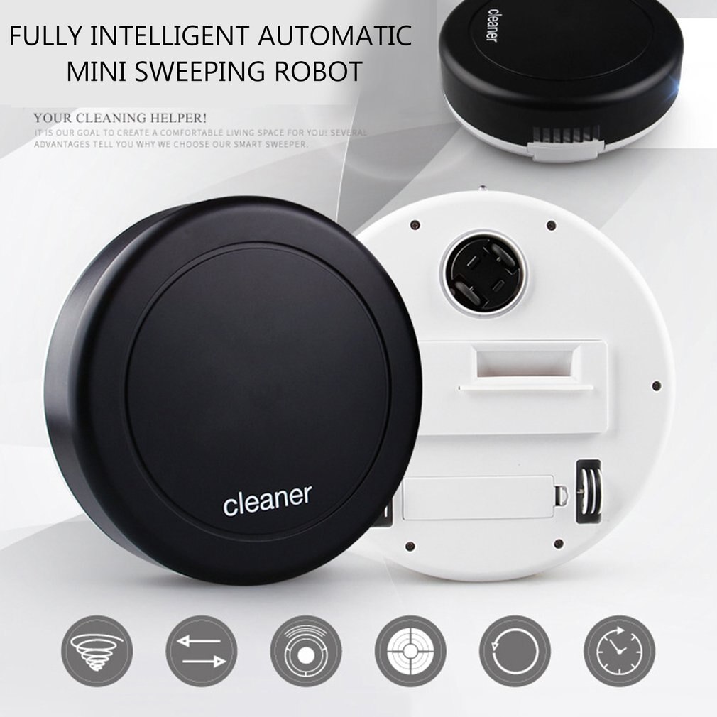 Rechargeable Clean Robot Automatic Auto Cleaner Vacuum Floor Steering Cleaning Intelligent Smart Dust Dirt Sweeping Noiseless