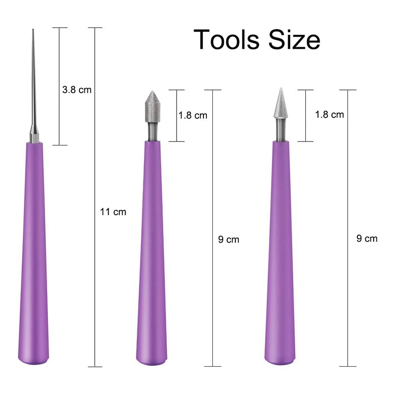 5PCS Perle Reibahle Set Diamant Gekippt Perle Reibahle Sicken Loch Enlarger Werkzeug für Glas Kunststoff Metall Holz Perlen