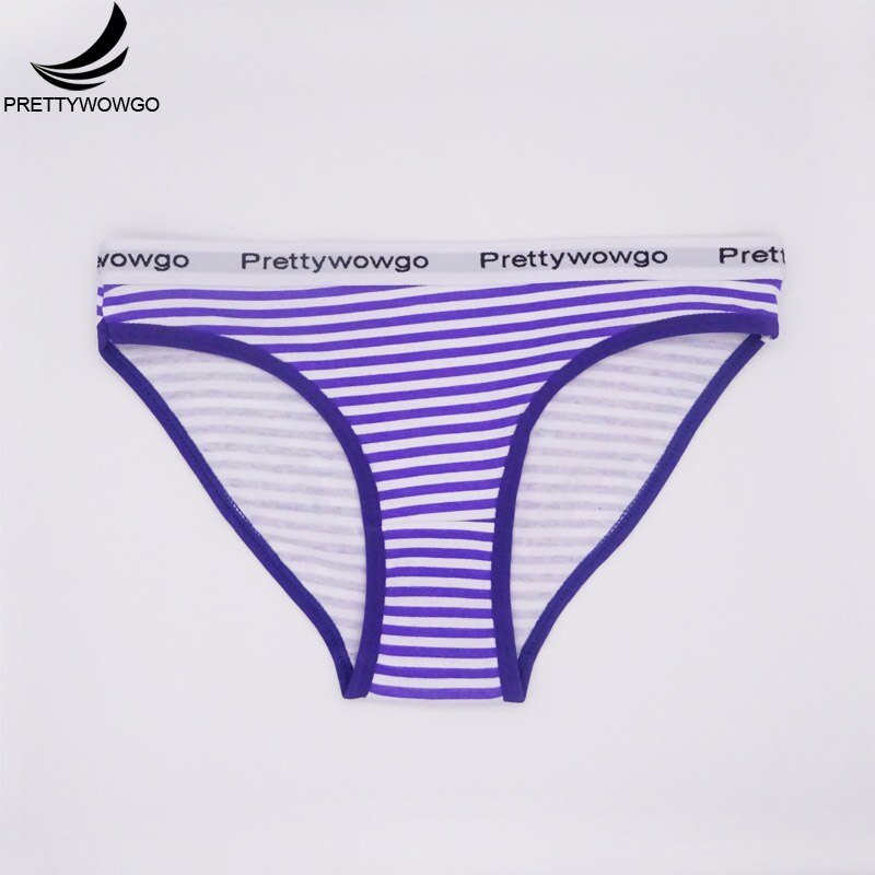 6 pcs/lot Good Underwear Women 6 Color Striped Cotton Comfortable Women's Panties 8625