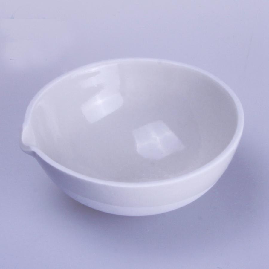 125/150/200/250/300ml Ceramic Evaporating Dish Round Bottom With Spout Chemistry Laboratory