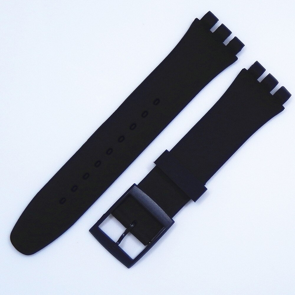Correa de reloj para Swatch, accesorios de pulsera de silicona de goma, 17mm, 19mm, 20mm