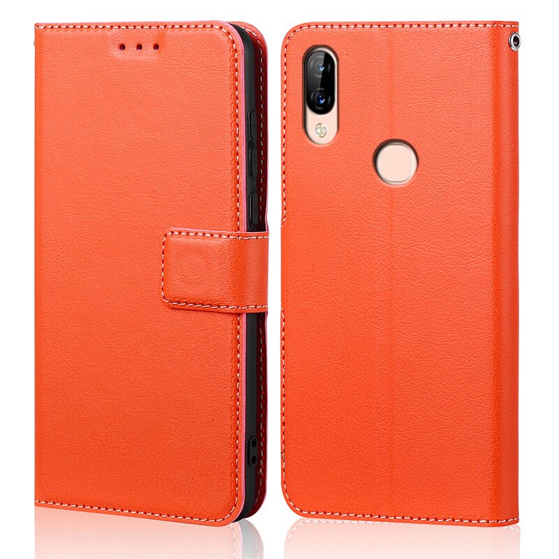 Housse de protection en Silicone pour Lenovo, étui de luxe à rabat en cuir pour S5 Pro: Orange