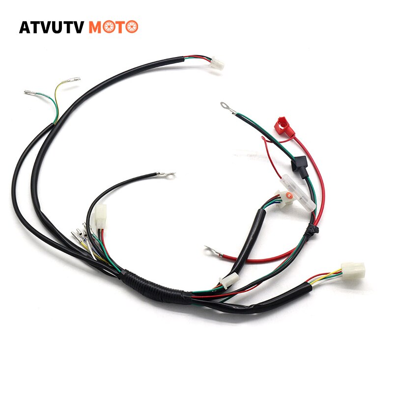 Wireloom Wiring Harness Assembly For Scooter 50cc 110cc 125cc 150cc 200cc 250cc Dirt Atv Quad Bike Buggy Dune