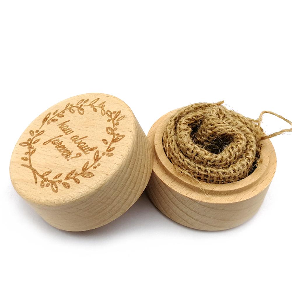 Wooden Engagement Ring Box Wood Engagement Wedding Ring Box Jewelry Display Storage Case for Wedding Ring