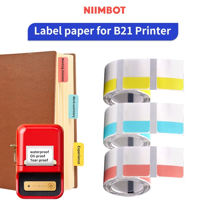 Niimbot B21 Bookmark Papier Marks Stickers Label Papier Waterdicht Naam Etiket Papier