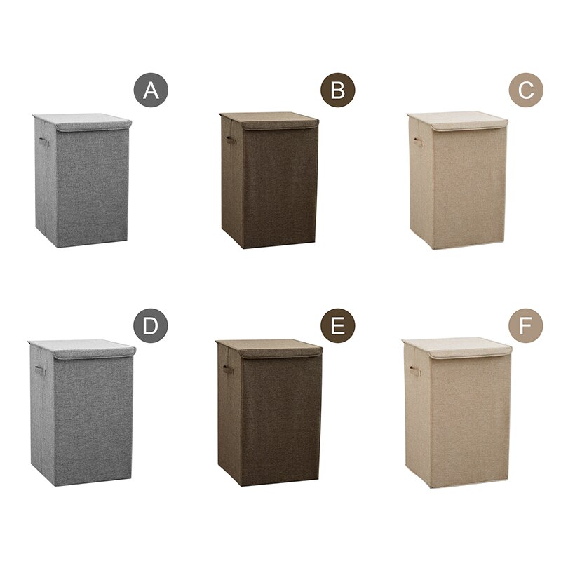 Large Capacity Cotton Linen Laundry Basket Bathroom Dirty Clothes Storage Basket Household Collapsible Waterproof Laundry Hamper